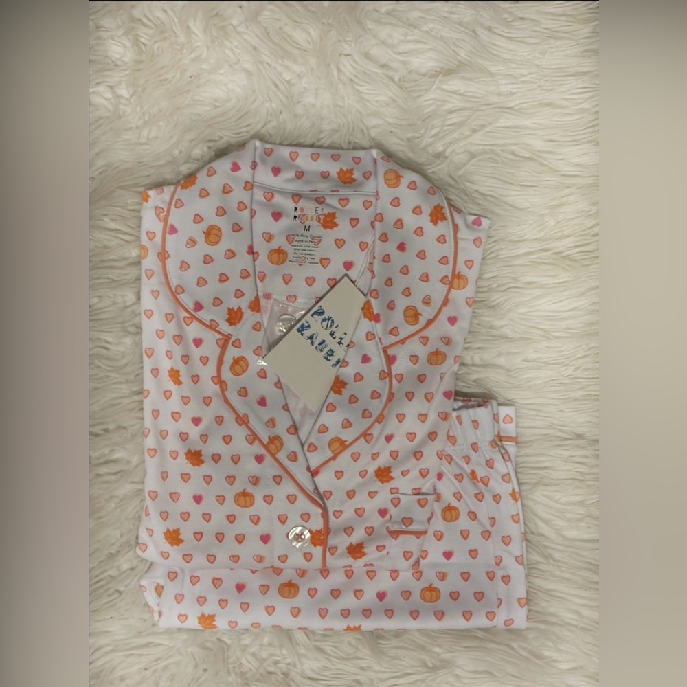 Roller Rabbit Autumn Hearts Polo Pajamas Short Sleeve - Picture 7 of 7